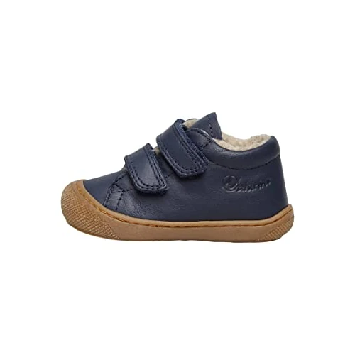 Naturino Chaussures Premiers Pas en Cuir doublés en Laine, Bleu foncé- 20