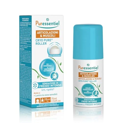 Limited-time offer: Puressentiel Muscles and Joints Cryo Pure Roller 75 ml – Fast and Natural Pain Relief – Soothing and Long Lasting Cooling Sensation – Natural Menthol and 14 Essential Oils from 12.99 £ to 10.39 £ (save 20%)