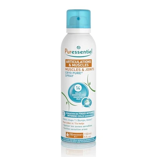 Limited-time offer: Puressentiel Muscles and Joints Cryo Pure Spray 150 ml – Fast and Natural Pain Relief – Soothing and Long Lasting Cooling Sensation – Natural Menthol and 14 Essential Oils from 15.99 GBP to 11.76 GBP (save 26%)