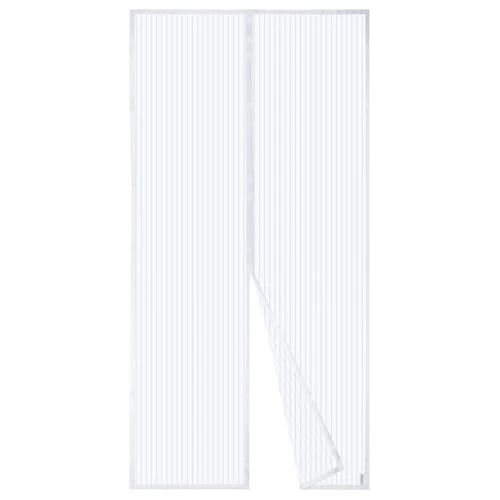 Apalus Magnetic Screen Door, Mesh Curtain, Magnetic Top-to-Bottom Seal Snaps Shuts Automatically, Keep Fresh Air in (120x240CM,White)