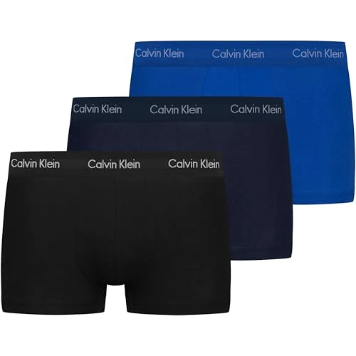Limited-time offer: Calvin Klein Men’s 3 Pack Low Rise Trunks, Multicolour (Black/Blueshadow/Cobaltwater Dtm Wb), M from 42.00 GBP to 25.42 GBP (save 39%)