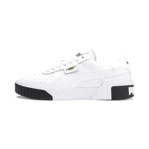 PUMA Women Cali Wn's Sneakers, Puma White-Puma Black, 40.5 EU