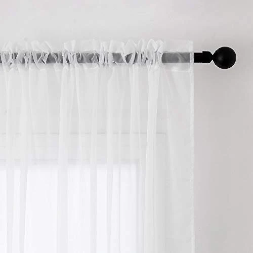 Tijdelijke aanbieding: MIULEE Voile gordijn transparant gordijn van voile eenkleurig stang-doorgang transparant woonkamer luchtig deco-gordijn voor slaapkamer set van 2 260 x 140 cm (H x B), Rod Pocket wit van 24.72 EUR naar 24.72 EUR (korting 0%)