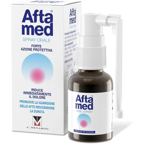 Offerta a tempo: Aftamed Spray indicato per Afte, Stomatiti Aftose, Lesioni del cavo orale - Flacone da 20ml - 44% da 14.90 € a 8.29 €