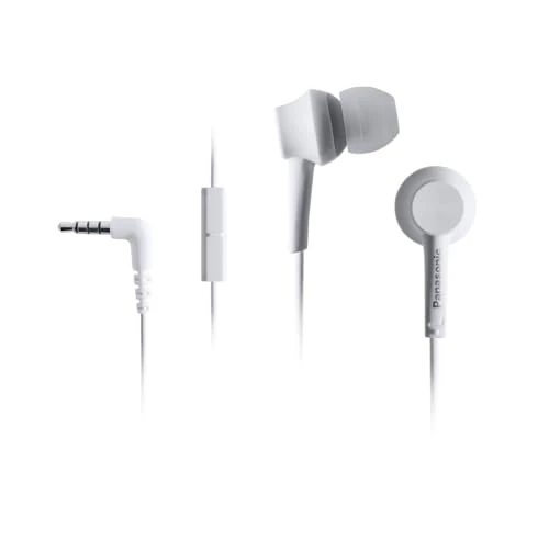 Offerta a tempo: Panasonic RP-TCM115 Auricolari In-Ear Ergonomici, Driver da 9 mm, Bassi Potenti, Microfono in Linea, Compatibili con Smartphone, Cavo da 1,2 m, Bianco - 23% da 12.99 € a 9.99 €
