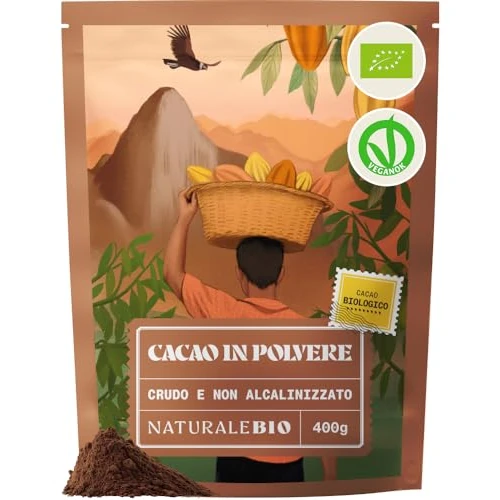 Tijdelijke aanbieding: NaturaleBio Biologisch Cacaopoeder 400 gr. Ongezoet, Natuurlijk en Puur. van 17.99 € naar 17.99 € (0.00% korting)