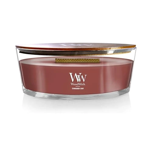 Offerta a tempo: WoodWick Candela profumata Ellispe con stoppino crepitante | Cinnamon Chai | Durata della fragranza: fino a 50 ore - 30% da 39.90 € a 27.93 €