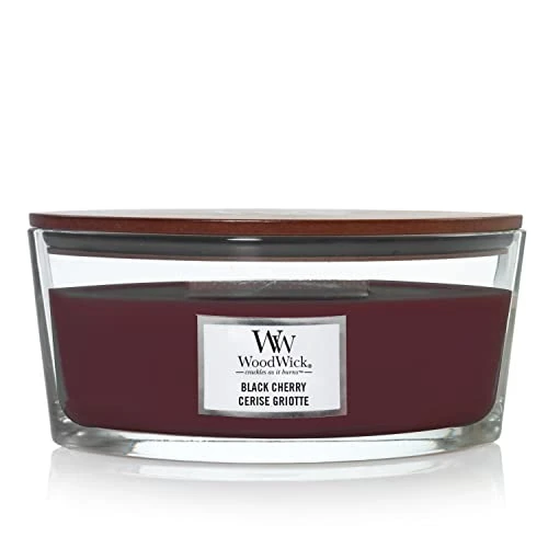 Offre limitée : WoodWick Ellipse Bougie parfumée | Cerise Noire | avec mèche crépitante | Durée de combustion : jusqu’à50pk heures de 45.31 € à 45.31 € (0.00% de remise)