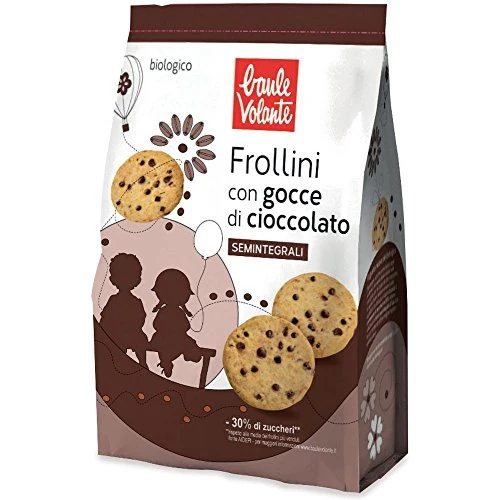 Offerta a tempo: Baule Volante, Frollini semintegrali con gocce di cioccolato bio, 300g - 28% da 3.75 € a 2.69 €