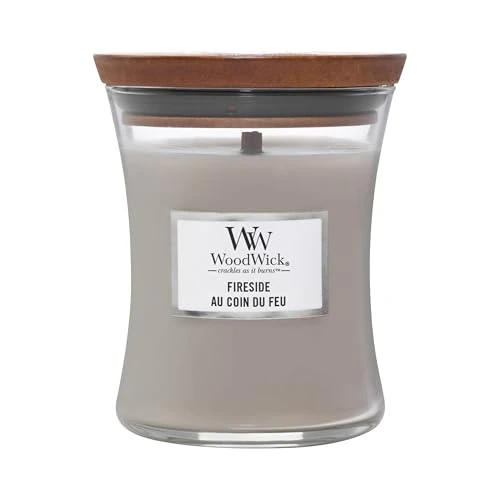 Tijdelijke aanbieding: WoodWick Medium Hourglass-geurkaars met knapperende lont | Fireside | Tot wel 60 uur brandtijd van 28.26 EUR naar 28.26 EUR (korting 0%)