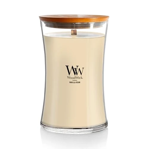 Oferta limitada: WoodWick Vela Perfumada con Mecha Crepitante | Vela Grande en Forma de Reloj de Arena | Vaina de vainilla| Velas de Larga Duración: Hasta 130 Horas | Regalos Perfectos para Mujeres de 38.90 EUR a 28.99 EUR (ahorro 25%)