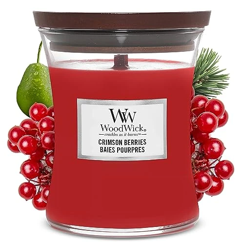 Oferta limitada: WoodWick Vela perfumada hourglass mediana | Bayas carmesí | Con mecha crepitante | Tiempo de combustión: hasta 60 horas de 11.56 € a 11.56 € (ahorro 0.00%)