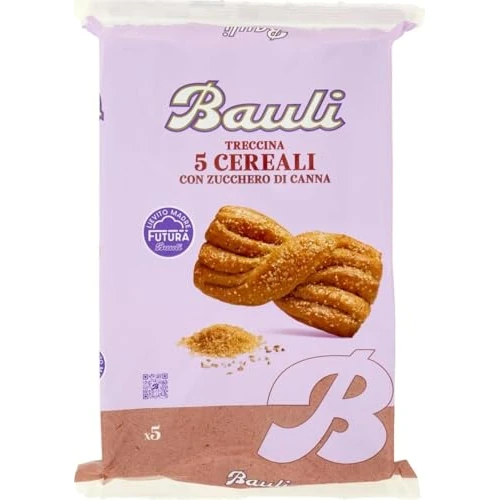 Offerta a tempo: Bauli Buonessere Treccia 5 Cereali con Zucchero di Canna, 5 x 42g - 10% da 1.93 € a 1.74 €
