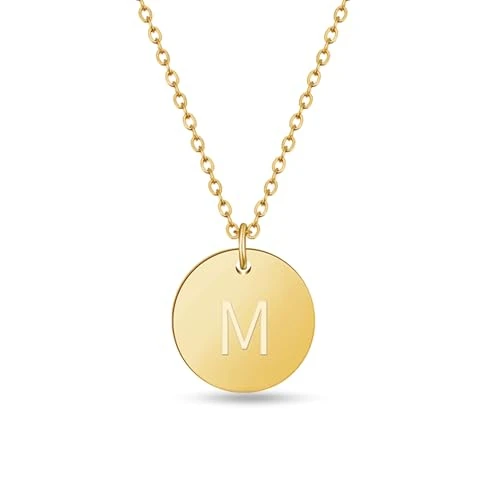 Offerta a tempo: GD GOOD.designs Collana di lettere in oro (regolabile) Collana in oro con ciondolo a lettera rotonda (M) - 20% da 14.90 € a 11.90 €
