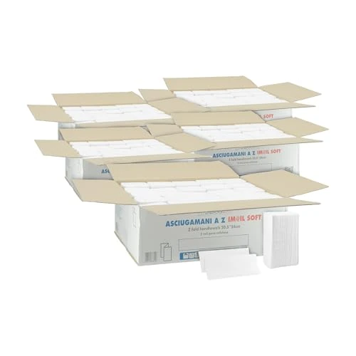 Opakowanie2000 - Chusteczki do ręczników jednorazowych - papier z ręcznikami składanymi w kształcie litery Z do dozownika - 5 opakowań po 3300 sztuk