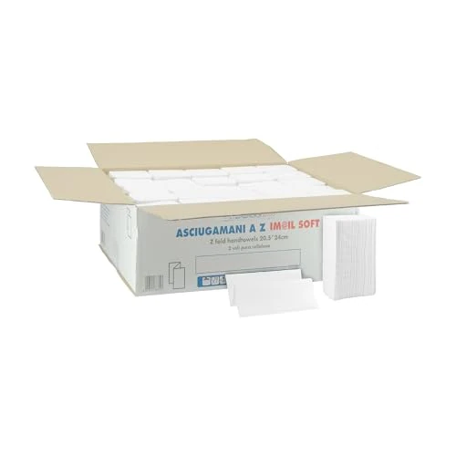 imballaggi2000 serviettes de papier jetables pliés en Z Blanc pur avant choix Lot de 15 Paquets
