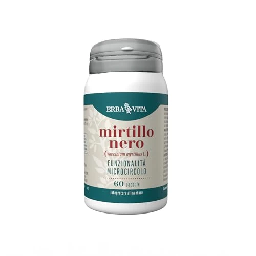 Offerta a tempo: ERBA VITA Integratore Alimentare Di Mirtillo Nero - 60 Capsule - Fonte naturale di antocianosidi - 22% da 15.30 € a 11.93 €