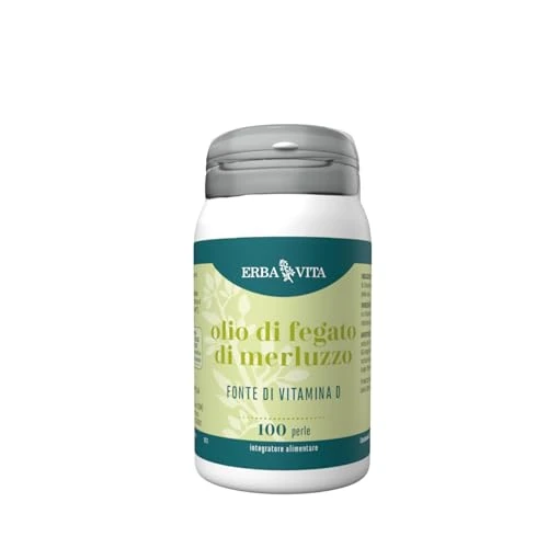 Offerta a tempo: ERBA VITA Integratore Alimentare Di Olio Di Fegato Di Merluzzo - Perle, 100 Unità - 38% da 18.20 € a 11.37 €