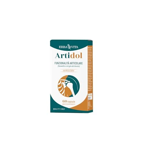 Offerta a tempo: ERBA VITA Artidol 60 Capsule integratore alimentare a base di Boswellia e Artiglio del Diavolo, per un'azione mirata sulla funzionalità articolare - 36% da 18.20 € a 11.68 €