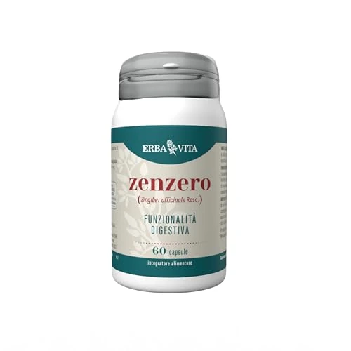 Offerta a tempo: ERBA VITA Integratore Alimentare di Zenzero - 60 Capsule - Favorisce la digestione e limita la nausea - 7% da 12.91 € a 11.99 €