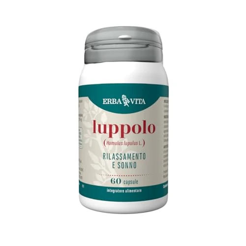 Offerta a tempo: ERBA VITA Integratore Alimentare di Luppolo- 60 Capsule - Favorisce il rilassamento e il riposo notturno - 52% da 14.30 € a 6.92 €