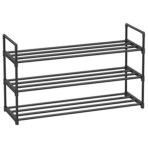Tijdelijke aanbieding: SONGMICS schoenenrek met 3 niveaus, metalen schoenenopslag, voor 12-15 paar schoenen, schoenenplanner voor woonkamer, hal en kleedkamer, 92 x 30 x 54 cm, zwart LSA13BK van 29.69 € naar 29.69 € (0.0% korting)