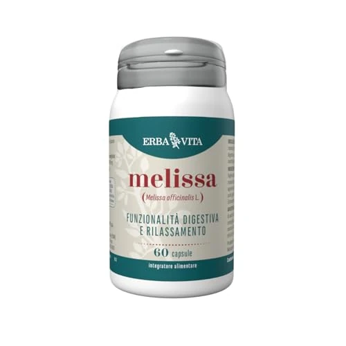 ERBA VITA Integratore Alimentare di Melissa - 60 Capsule - Favorisce la regolare motilità intestinale e contribuisce al rilassamento