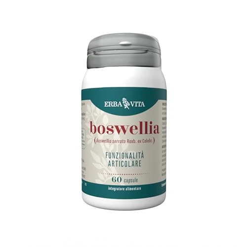 ERBA VITA Integratore Alimentare di Boswellia- 60 Capsule - Favorisce la funzionalità articolare e il benessere del sistrema digerente