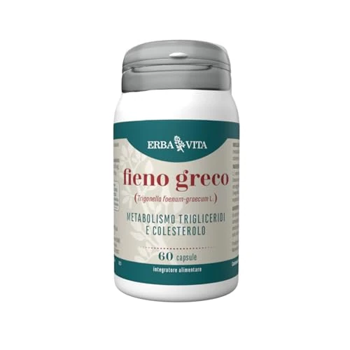 Offerta a tempo: ERBA VITA Integratore Alimentare Di Fieno Greco - 60 Capsule, Favorisce il metabolismo dei carboidrati, dei trigliceridi e del colesterolo - 19% da 8.04 € a 6.49 €