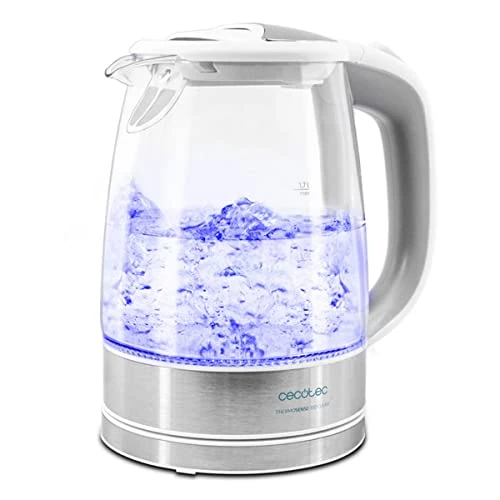 Cecotec Elektrischer Wasserkocher ThermoSense, 1,7 L, Borosilikatglas, BPA-frei, Antikalkfilter, doppeltes Sicherheitssystem, 2200 W