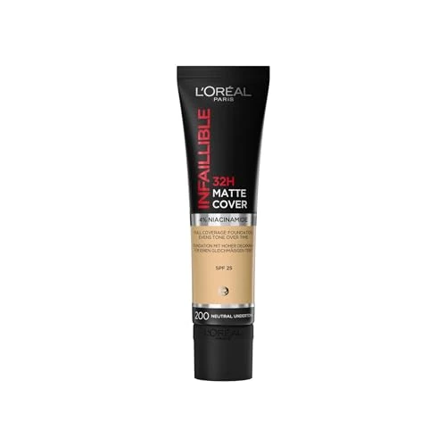 Oferta limitada: L'Oréal Paris Infaillible 24H Matte Cover Fond de Teint Haute Couvrante Matiifiant/Léger 200 Sable Doré de 16.13 EUR a 16.13 EUR (ahorro 0%)