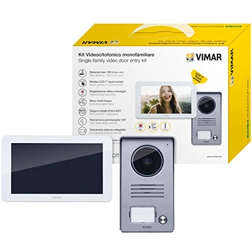 Offerta a tempo: Vimar K40915 Kit Videocitofono Touch Screen Monofamiliare con Alimentatore Multispina — 15% da 232,00 € a 197,31 €