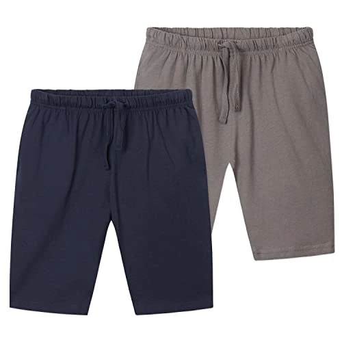 Offerta a tempo: CityComfort Pantaloncini Bambino Adolescenti Pacco da 2 Set di Estate Dolce Pantaloni Corti con Tasche Regalo Ragazzo (Marine Blu/Carbone, 7-8 Anni) - 73% da 23.49 € a 6.27 €