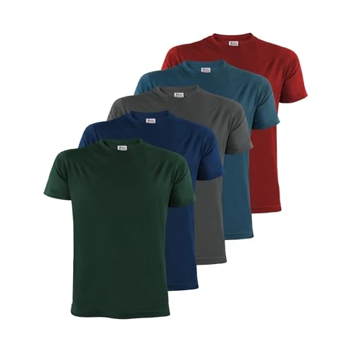 ALPIDEX T-Shirt Camisetas para Hombre un Juego de 5 con Cuello Redondo - Unicolor Tallas S M L XL XXL 3XL 4XL 5XL, Tamaño:L, Color:Earth