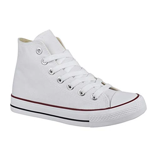 Offerta a tempo: Elara Sneaker Unisex Sport High Top Scarpe da Ginnastica Chunkyrayan Bianco 85-109-A-Bleach-46 - 40% da 27.95 € a 16.90 €