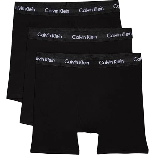 Calvin Klein Uomo Pantaloncini Boxer Confezione da 3 Boxer Brief Elasticizzati, Nero (Black W. Black WB), S