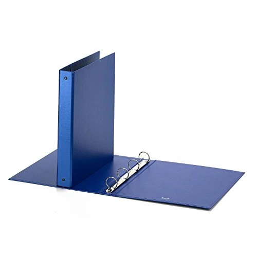 Favorit 400051039 archivador tamaño interior 22 x 30 cm 4 anillas diámetro 30 mm, Azul metalizado