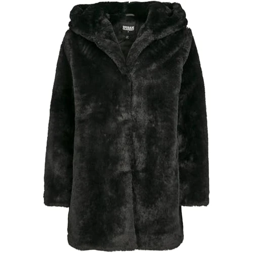 Offerta a tempo: URBAN CLASSICS Giubbotto Donna Ecopelliccia con Cappuccio Extra Grande, Cappotto in Pile Corto, Tasche Laterali e Chiusura ad Occhiello, Taglie da XS a 5XL - 19% da 79.90 € a 64.98 €