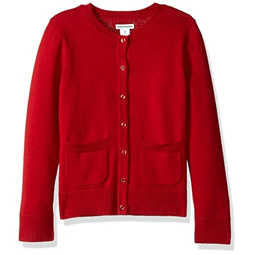 Oferta limitada: Amazon Essentials Jersey Tipo Cárdigan de Corte Ajustado con Cuello Redondo Niñas, Rojo, 2 años de 15.60 € a 15.60 € (ahorro 0.00%)