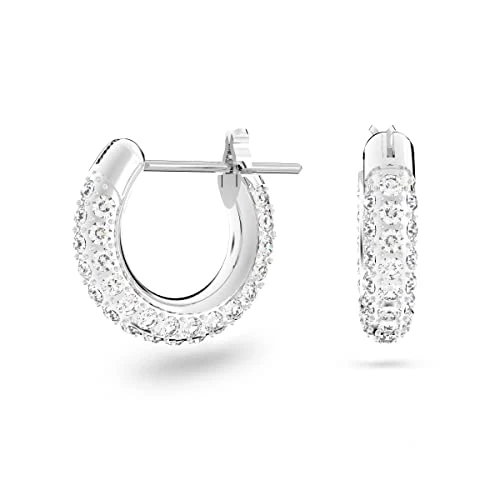 Limited-time offer: Swarovski Women's Stone Hoop Pierced Earrings, Set of Brilliant White Swarovski Crystal Hoop Earrings with Rhodium Plating from 55.00 GBP to 38.50 GBP (save 30%)