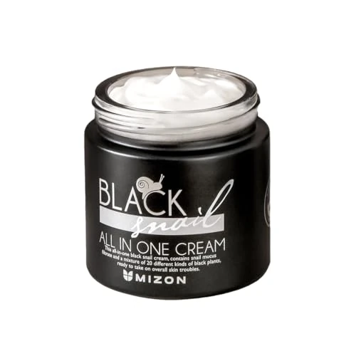 [MIZON] BLACK SNAIL ALL IN ONE CREAM (75ml) Korean skincare - Premium Snail Repair Cream - Intensive Care - Black Snail Mucin & Plant Extracts - Anti aging skincare