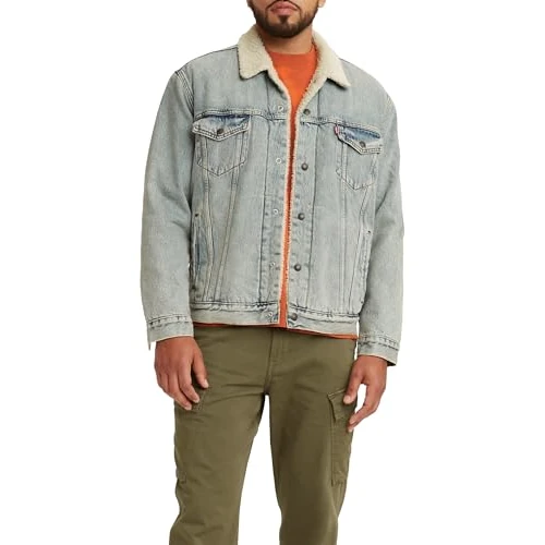 Offerta a tempo: LEVI'S - Giubbotto uomo sherpa in jeans - Taglia XL - 59.95% da 174.78 € a 70.00 €