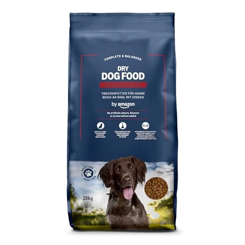 Offerta a tempo: by Amazon - Alimento secco completo per cani adulti ricco di manzo con piselli, 1 confezione da 20 kg - 15% da 46.94 € a 39.90 €