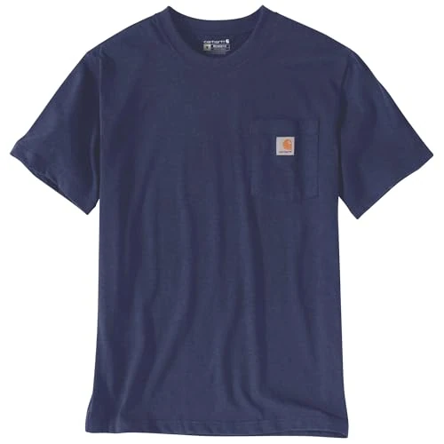 Zeitlich begrenztes Angebot: Carhartt Workwear Pocket T-Shirt S/S - Baumwoll T-Shirt,navy 412, S von 29.99 € auf 23.90 € (20% Rabatt)