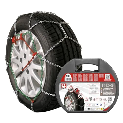 Offre limitée : RD9 - Chaînes à Neige métalliques RD9 mm, Taille n°100 de 34.89 € à 34.89 € (0.00% de remise)