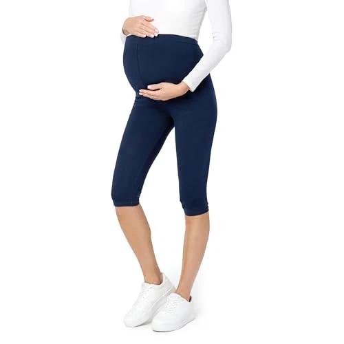 Offerta a tempo: Be Mammy Leggings Premaman 3/4 BE20-229(Blu Navy, XL) - 0.00% da 16.99 € a 16.99 €