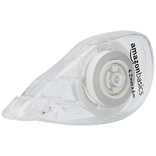 Offre limitée : Amazon Basics Rubans correcteurs - 4.2 mm x 6 m, Lot de 10 de 9.81 EUR à 9.81 EUR (remise 0%)