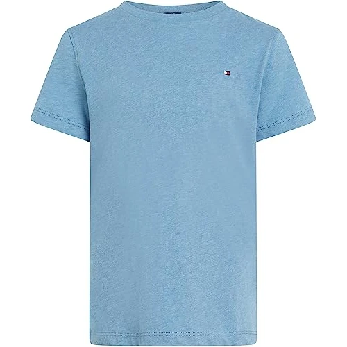 Tommy Hilfiger Boys Basic Cn Knit S/S Koszulka Chłopcy ,Blau (Dark Allure Heather) ,92