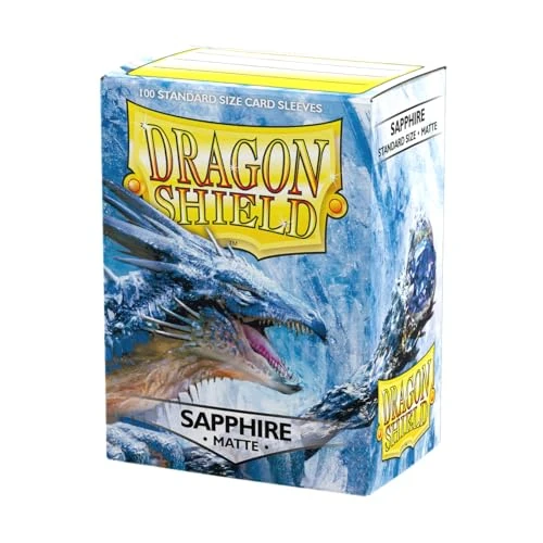 Limited-time offer: Dragon Shield | Standard Size Card Matte Sleeves | 100 CT - Smooth & Tough Premium TCG Sleeves - Compatible with Pokemon, Flesh & Blood, One Piece & Magic the Gathering | Sapphire Matte from 12.49 £ to 10.80 £ (save 14%)