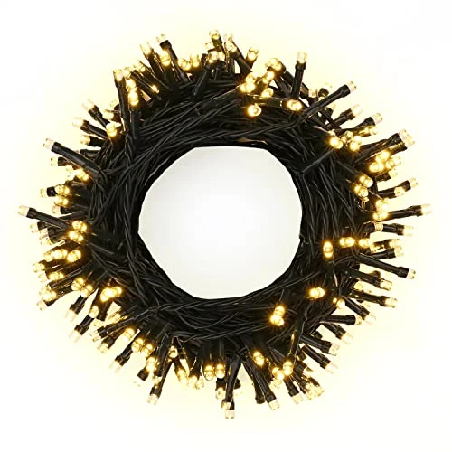 Oferta limitada: BrizLabs 100 LED Luces de Navidad Cadena de Luces Batería Exterior 10m Guirnaldas Luces Impermeable con 8 Modos Cable Verde Decoración Interior para Jardín Balcón Bodas Fiestas Terraza, Blanco Cálido de 11.72 EUR a 11.72 EUR (ahorro 0%)